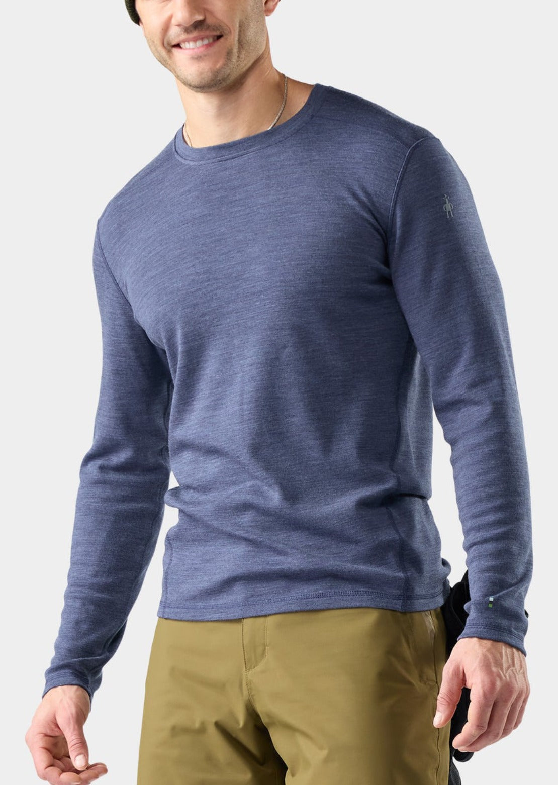 Smartwool Men's Classic Thermal Merino Crewneck Boxed Base Layer Top Nightfall Blue Heather