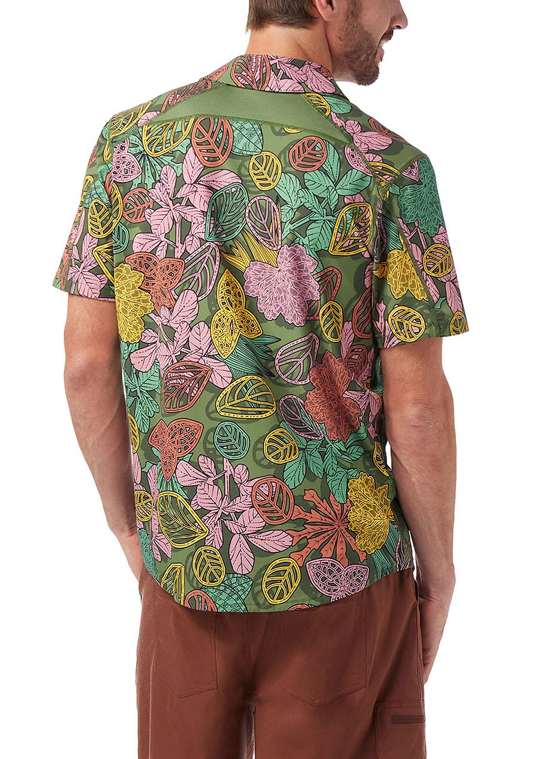 Smartwool Men&#39;s Everyday Button Up Shirt Fern Green Aloha Forest