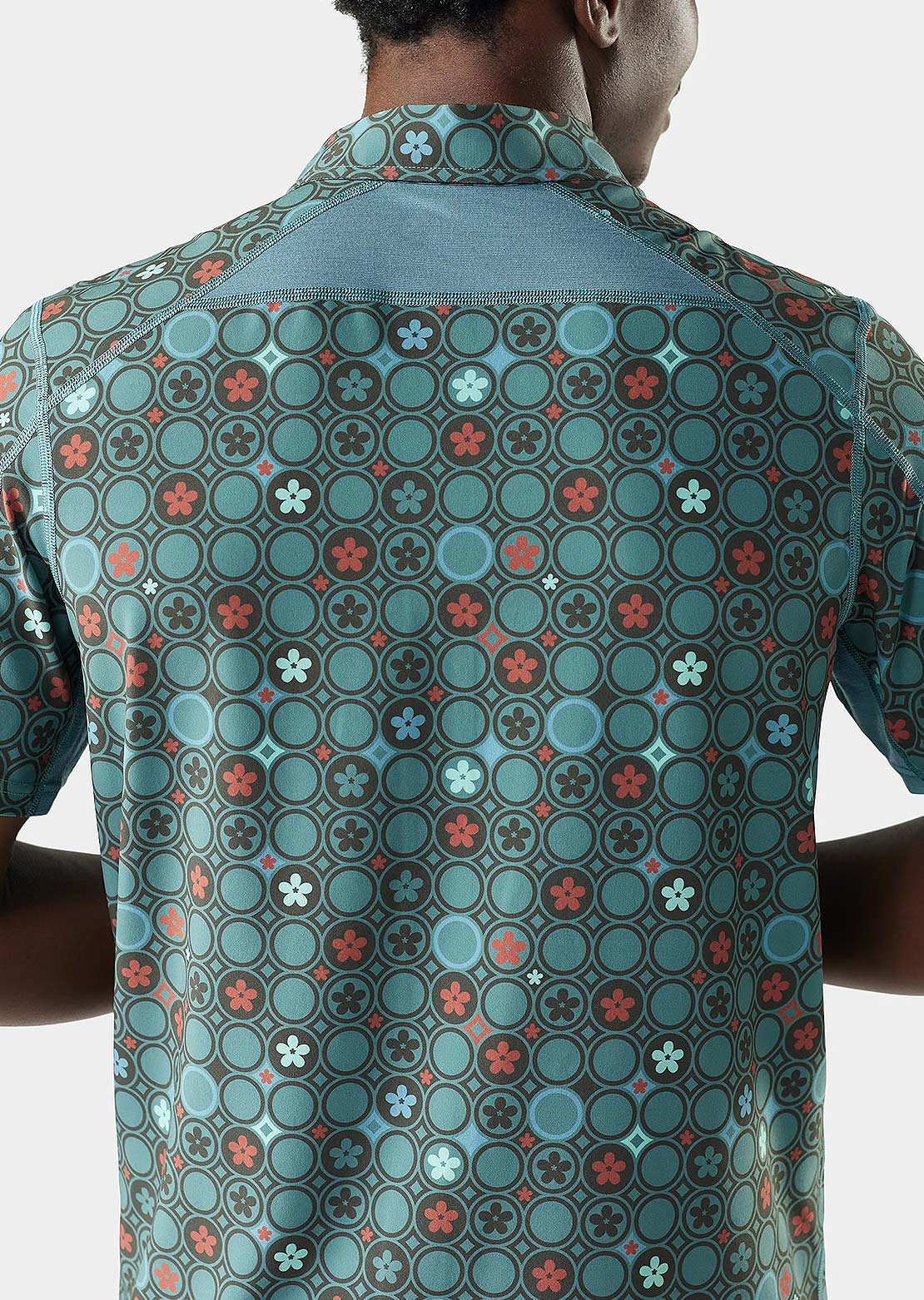 Smartwool Men's Everyday Button Up Shirt Dusty Teal Geo Floral