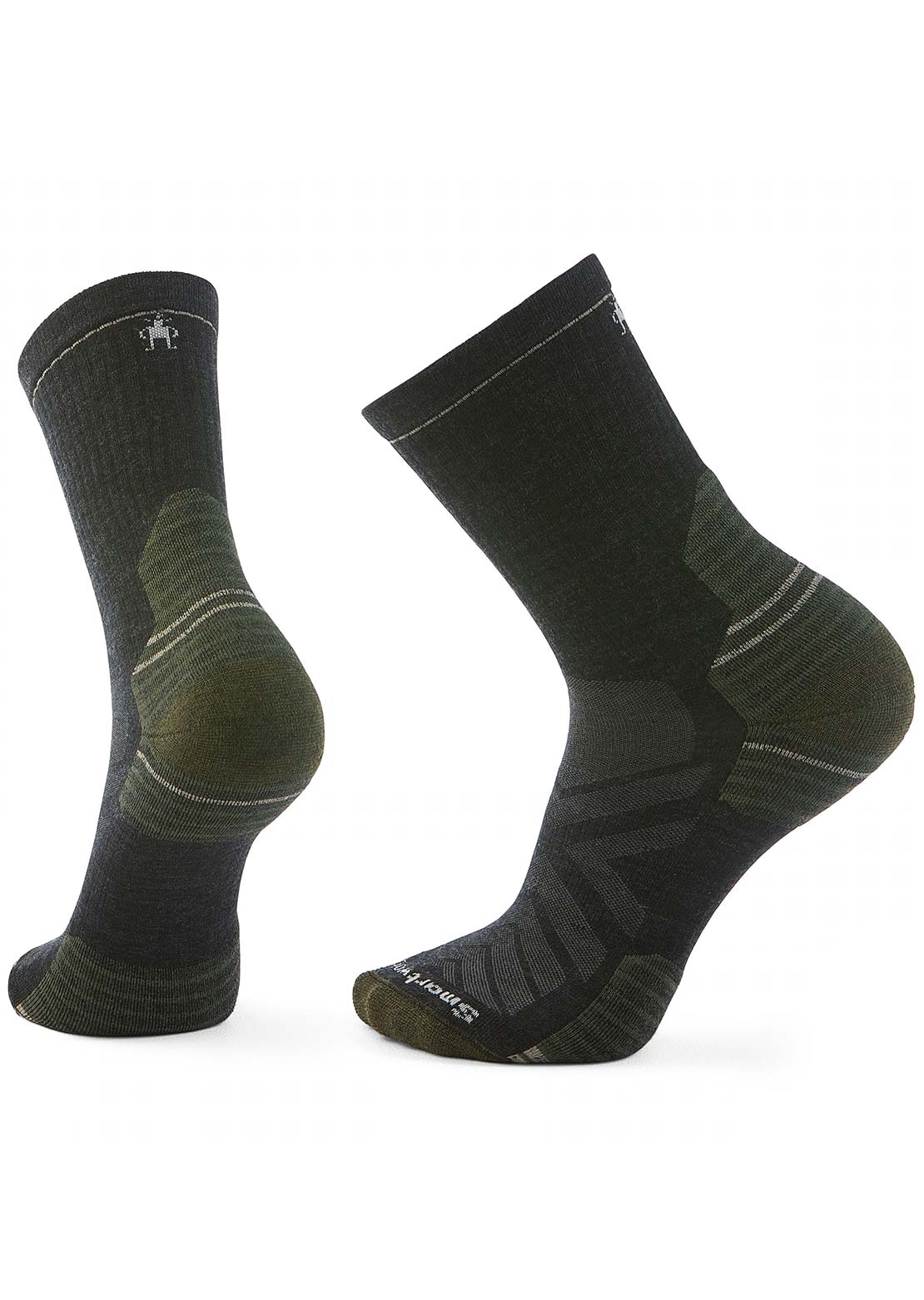 Smartwool Men's Hike Targeted Cushion Mid Crew Socks Charcoal