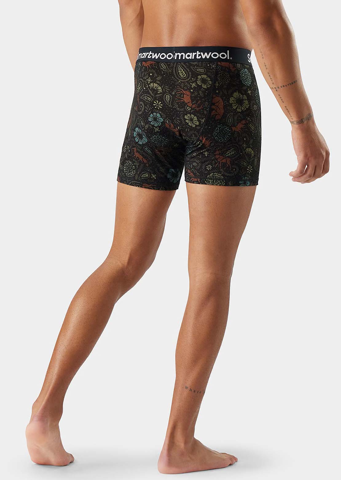 Smartwool Men's Merino Print Boxer Boxed Brief Black Paisley
