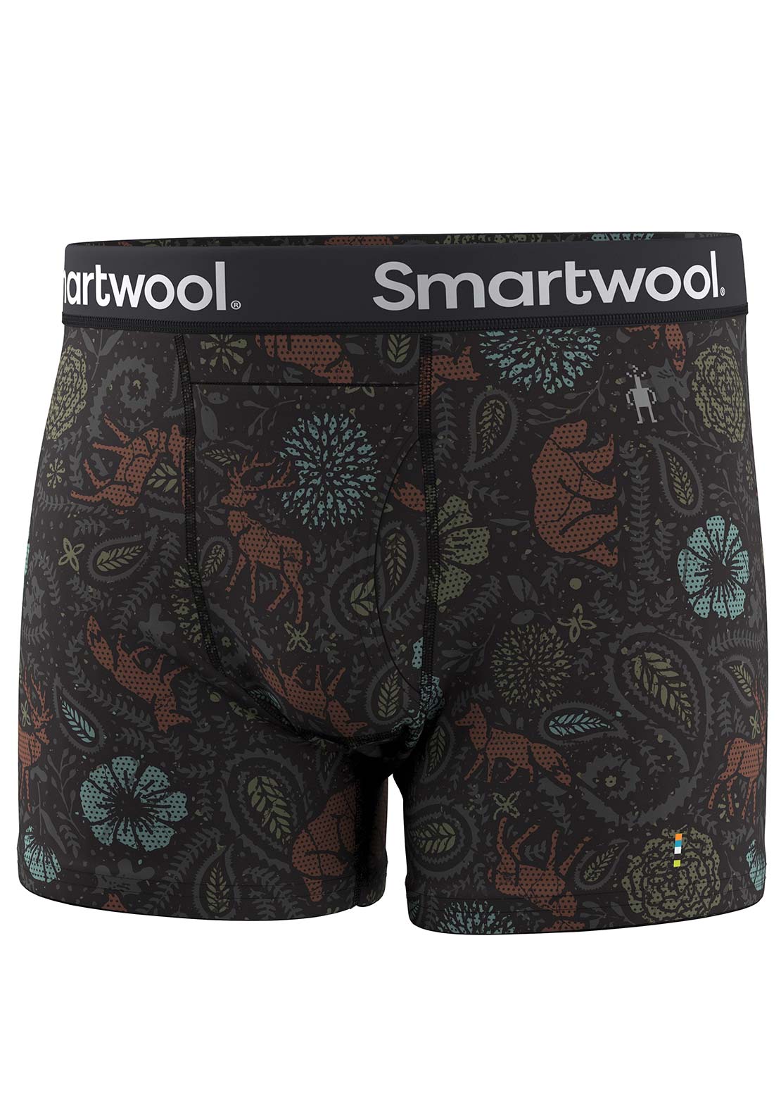 Smartwool Men's Merino Print Boxer Boxed Brief Black Paisley