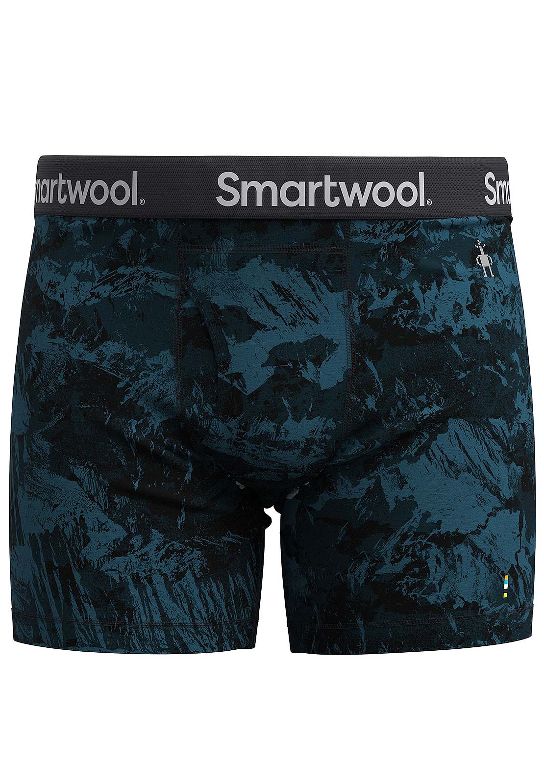 Smartwool Men&#39;s Merino Print Boxer Brief Boxed Twilight Blue Mountain