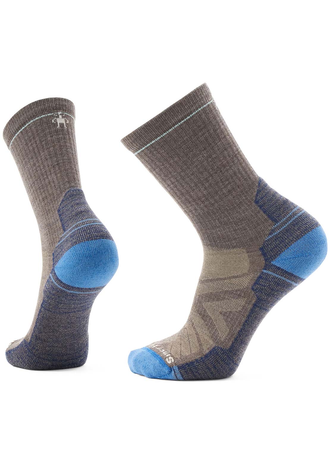 Smartwool Men's Performance Hike Light Cushion Crew Socks Taupe/Laguna Blue