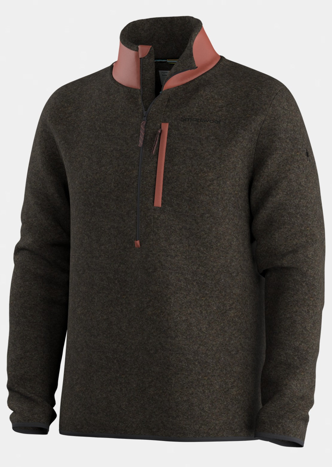 Smartwool Men's Second Cut Fleece 1/2 Zip Long Sleeve Burnt Sienna