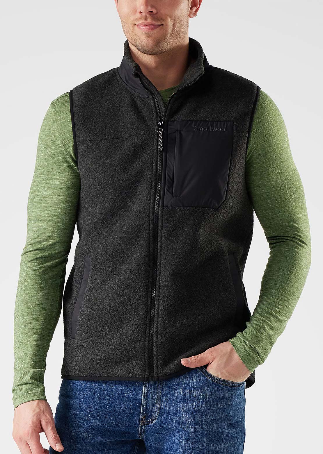 Smartwool Men's Second Cut Fleece Vest Charcoal