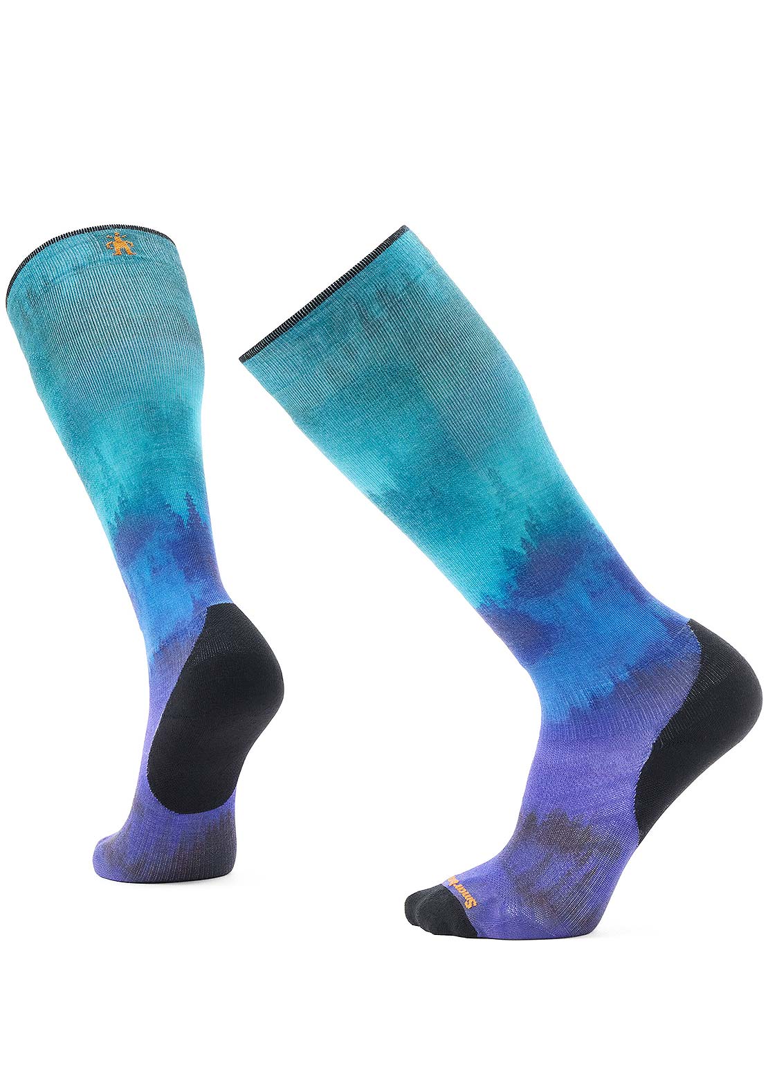 Smartwool Men's Ski Targeted Cushion Compression Print OTC Socks Black
