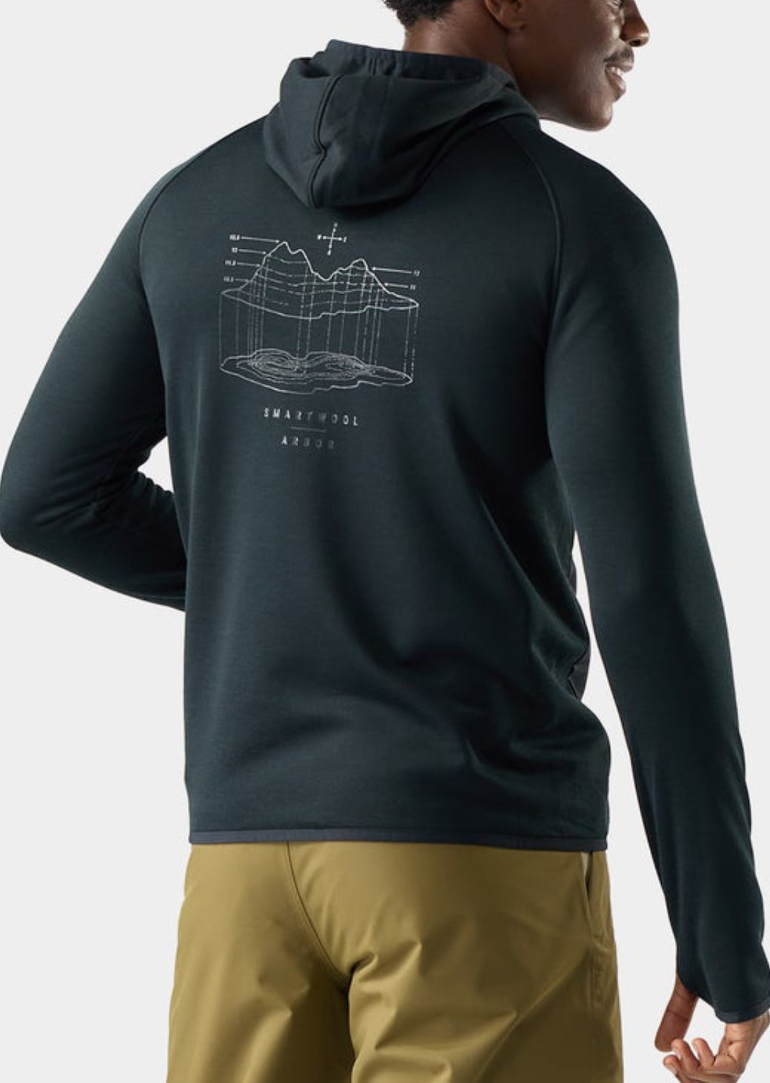 Smartwool Men's Smartloft 1/2 Zip Hood Black/Honey Gold