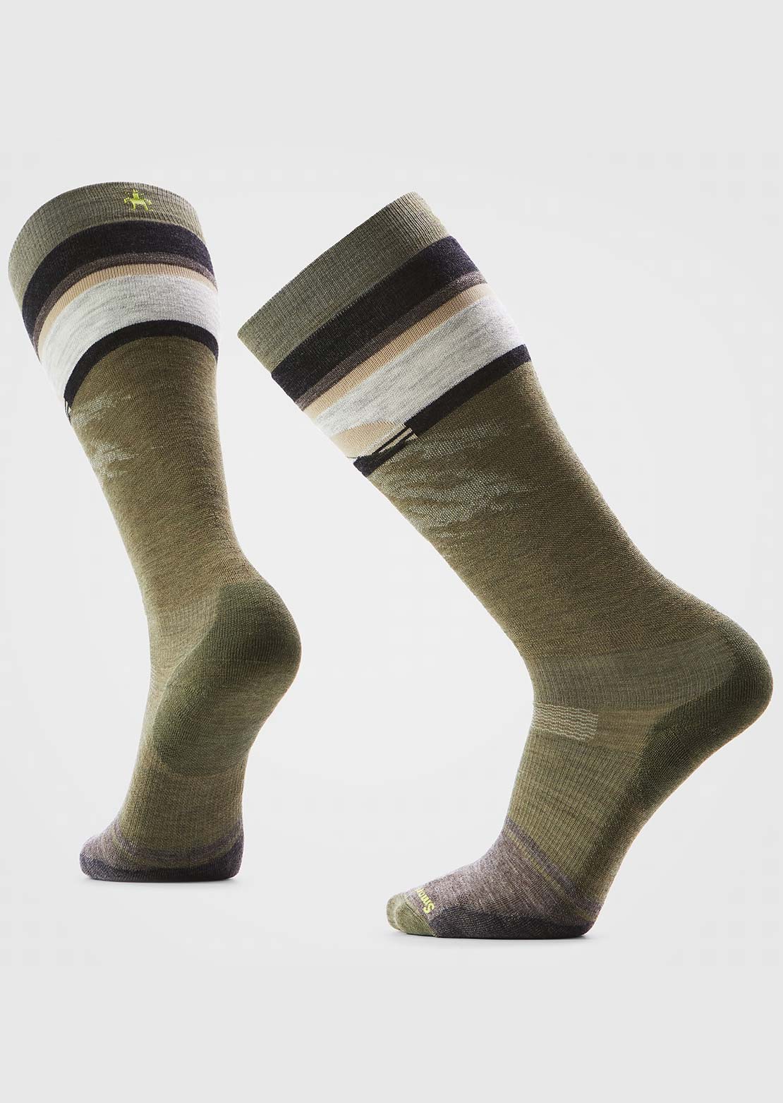 Smartwool Men's Snowboard Targeted Cushion Mountain Sunrise OTC Socks Winter Moss