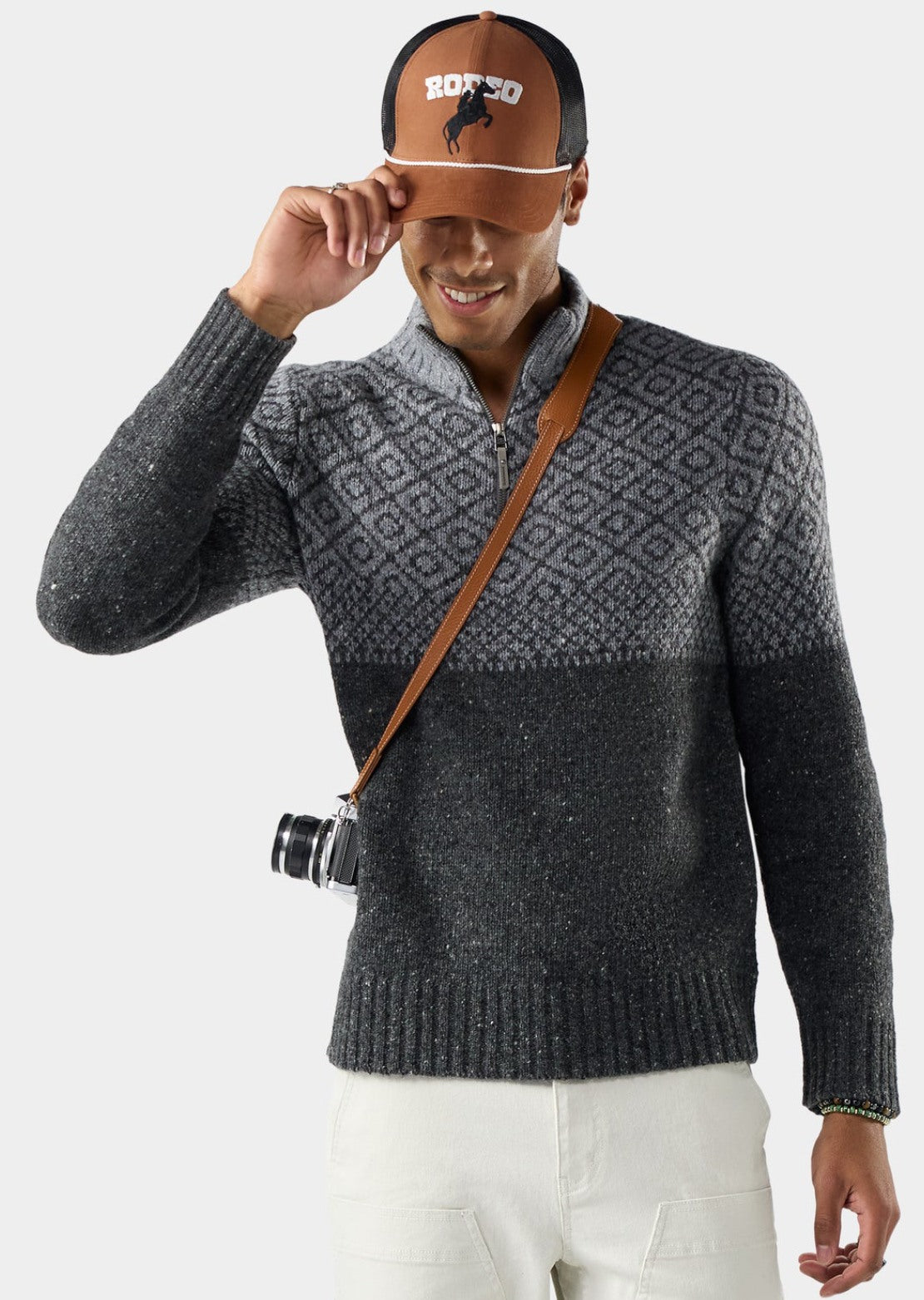 Smartwool Men's Summit 1/4 Zip Sweater Charcoal Heather