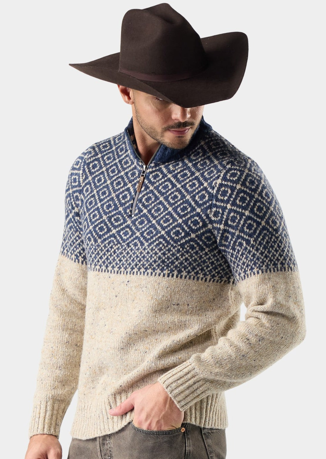 Smartwool Men's Summit 1/4 Zip Sweater Oat Heather