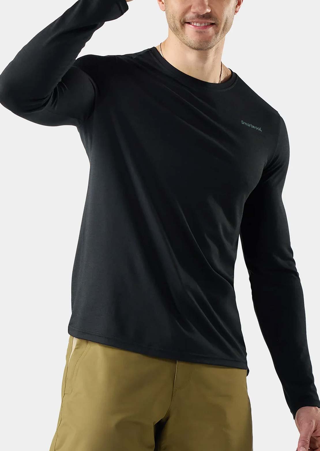 Smartwool Men's Summit Quest Active Graphic Long Sleeve Black