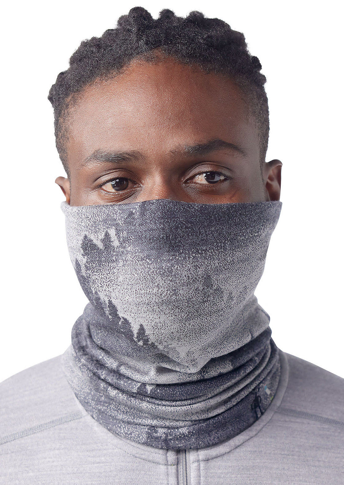 Smartwool Thermal Merino Long Neck Gaiter Charcoal Foggy Pines