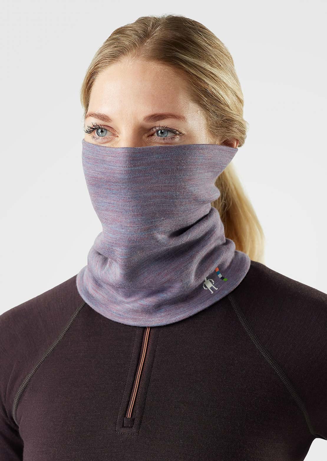 Smartwool Thermal Merino Reversible Neck Gaiter Chalk Violet Heather