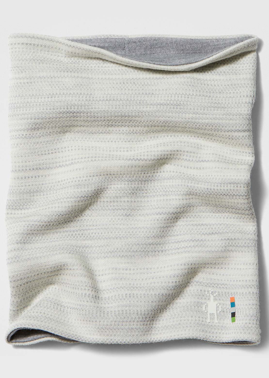 Smartwool Thermal Merino Reversible Neck Gaiter Light Gray Color Shift