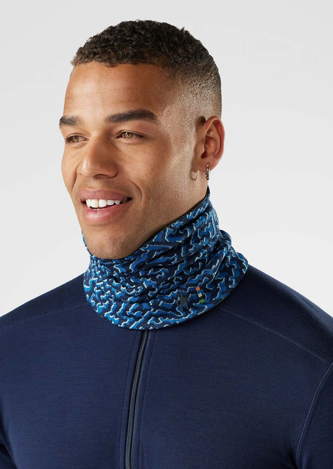 Smartwool Thermal Merino Reversible Neck Gaiter Pacific Blue Retro Line