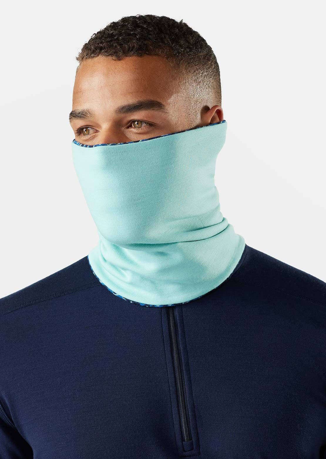 Smartwool Thermal Merino Reversible Neck Gaiter Pacific Blue Retro Line