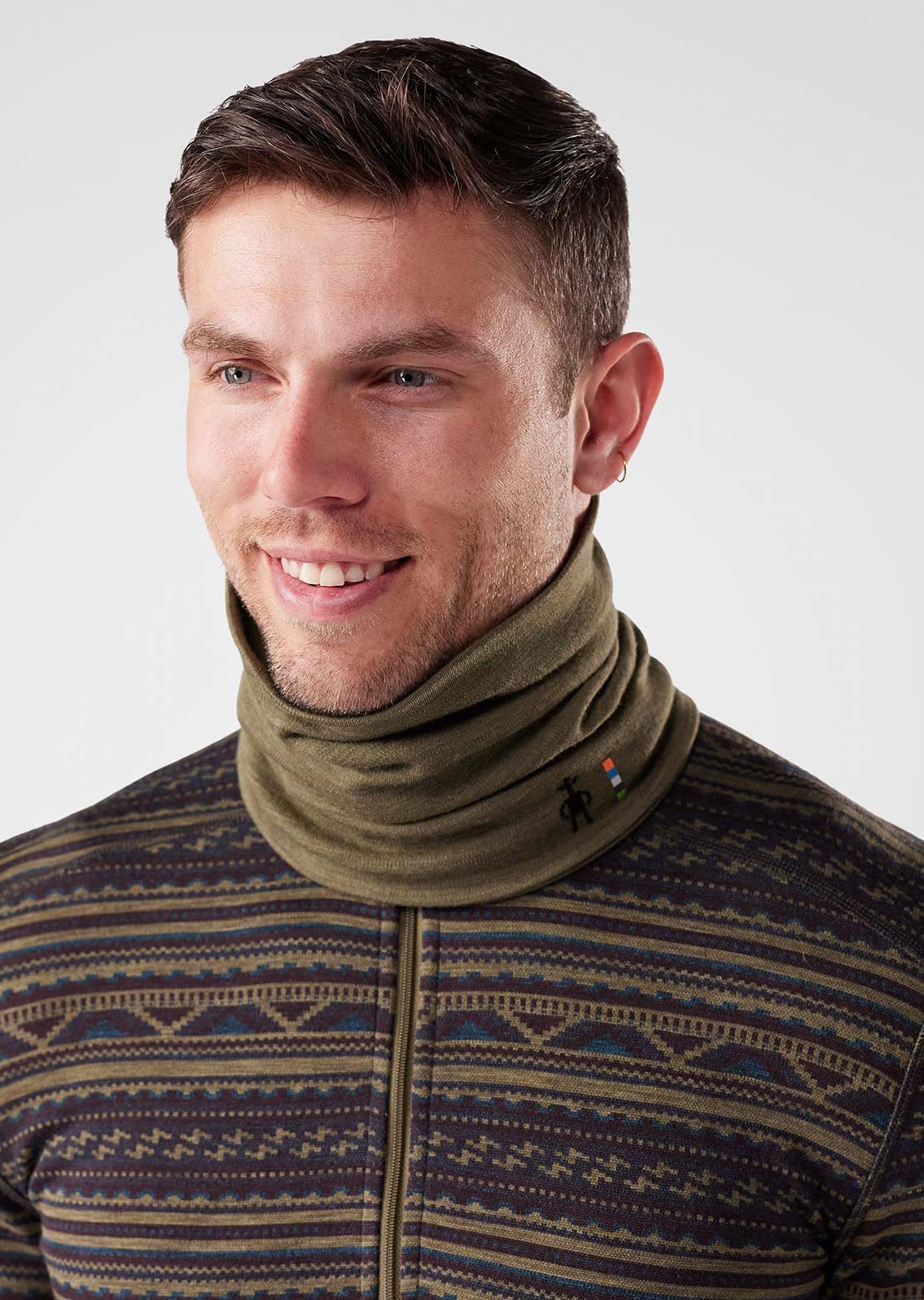 Smartwool Thermal Merino Reversible Neck Gaiter Winter Moss Heather