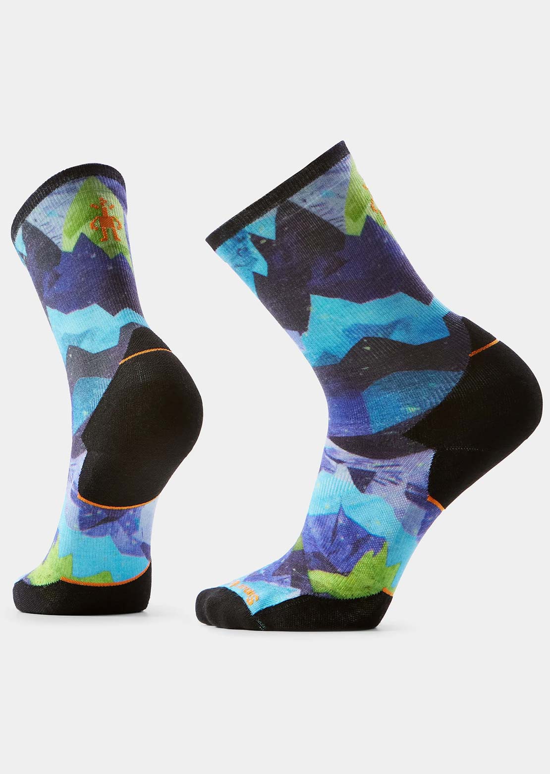Smartwool Unisex Trail Run Targeted Cushion Summit Sector Print Crew Socks