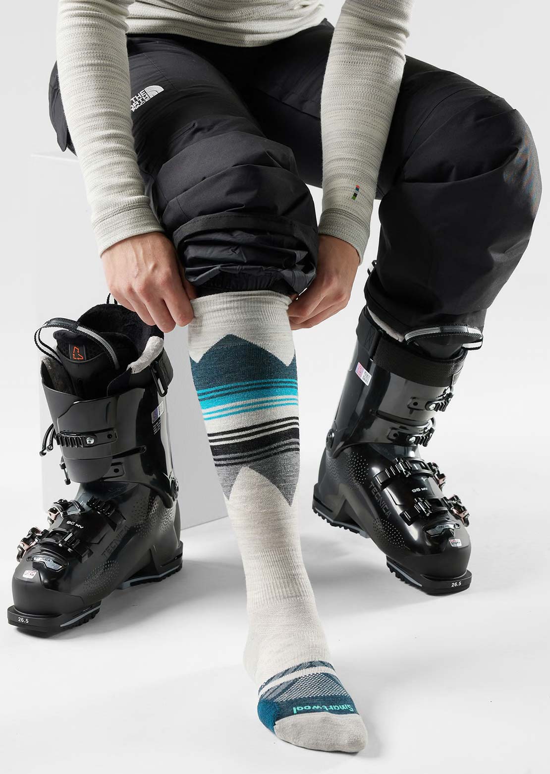 Smartwool Women’s Ski Targeted Cushion Pattern OTC Socks Ash