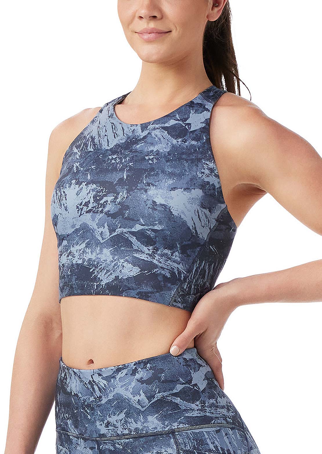Smartwool Women&#39;s Active Crop Bra Nightfall Blue Mountain
