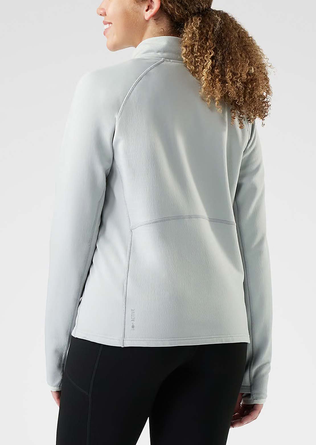 Smartwool Women's Active Fleece Wind 1/2 Zip Top Storm Gray