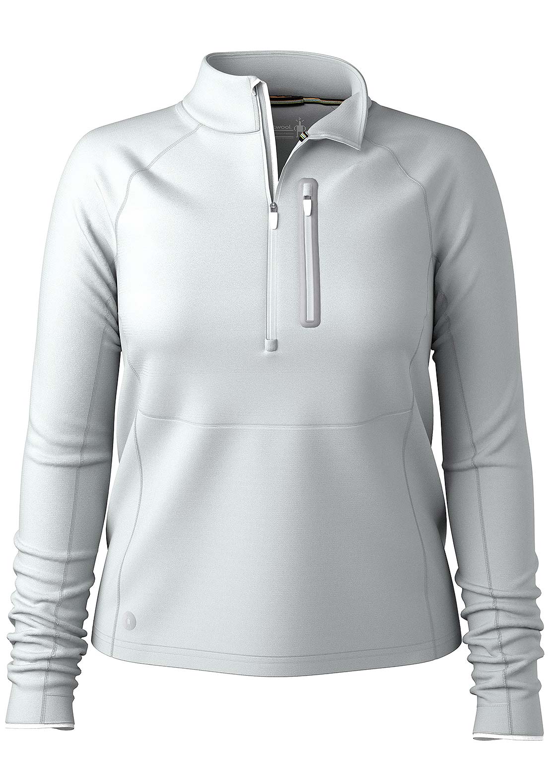 Smartwool Women's Active Fleece Wind 1/2 Zip Top Storm Gray