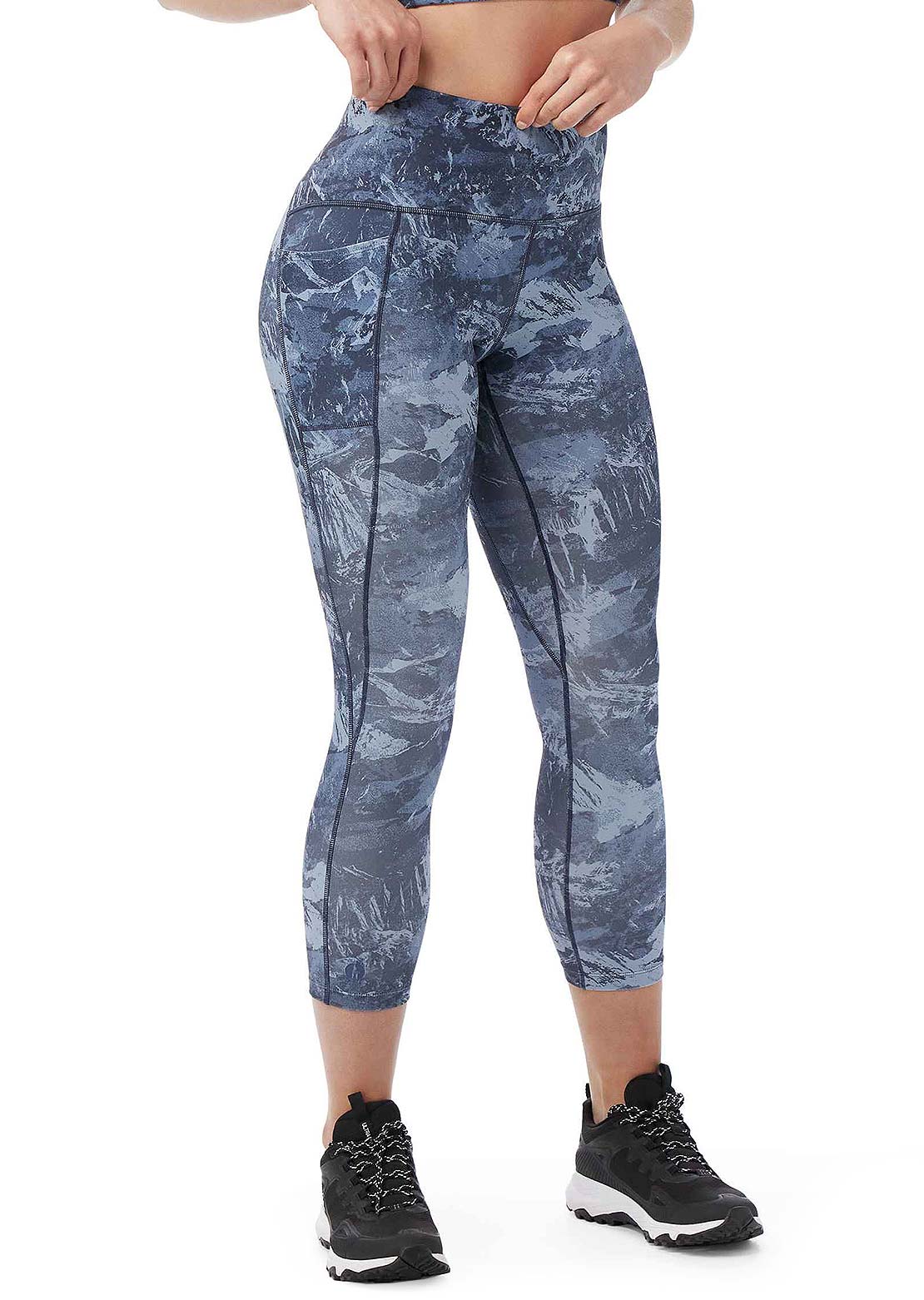 Smartwool Women's Active Printed 7/8 Legging Nightfall Blue Mountain