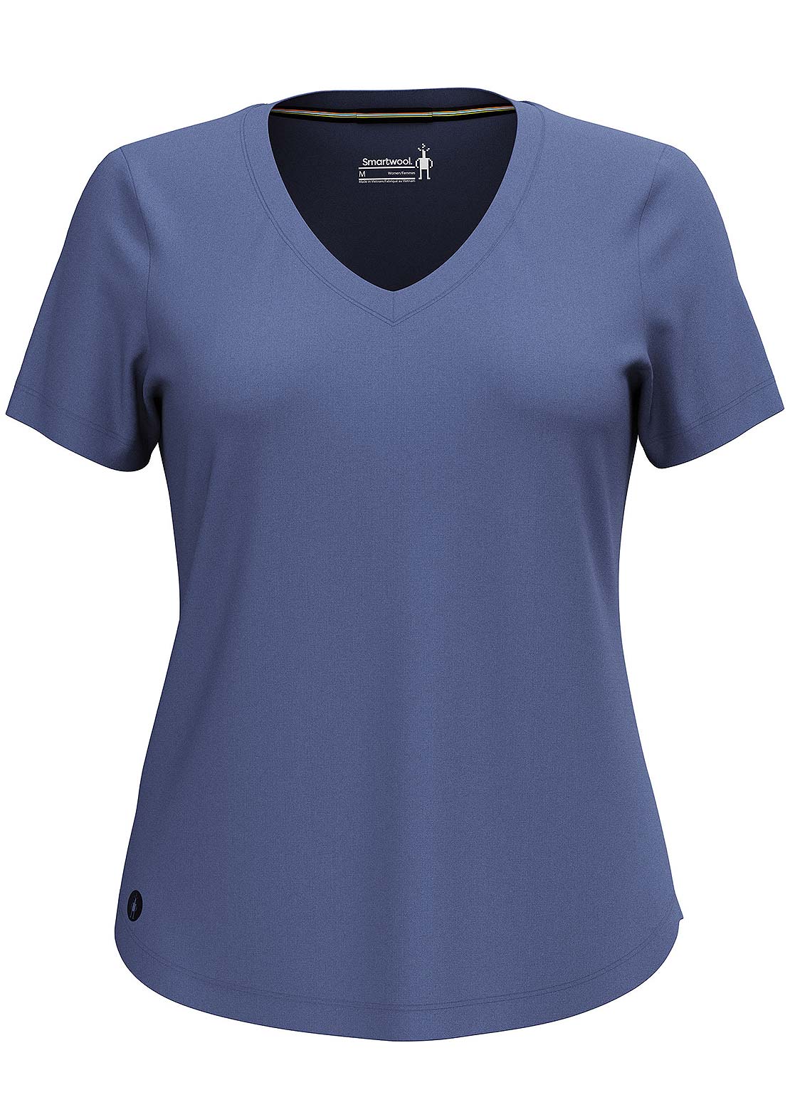 Smartwool Women&#39;s Active Ultralite V-Neck T-shirt Nightfall Blue