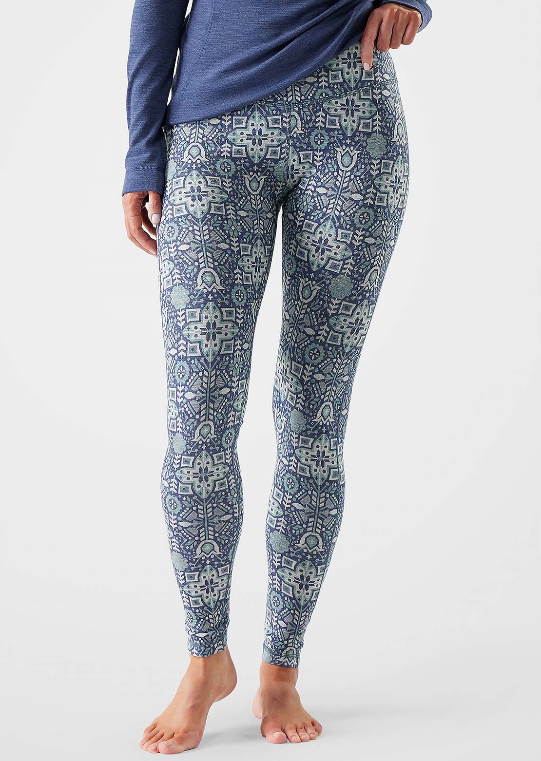 Smartwool Women's Classic Thermal Merino 250 Baselayer Bottom Nightfall Deco Floral