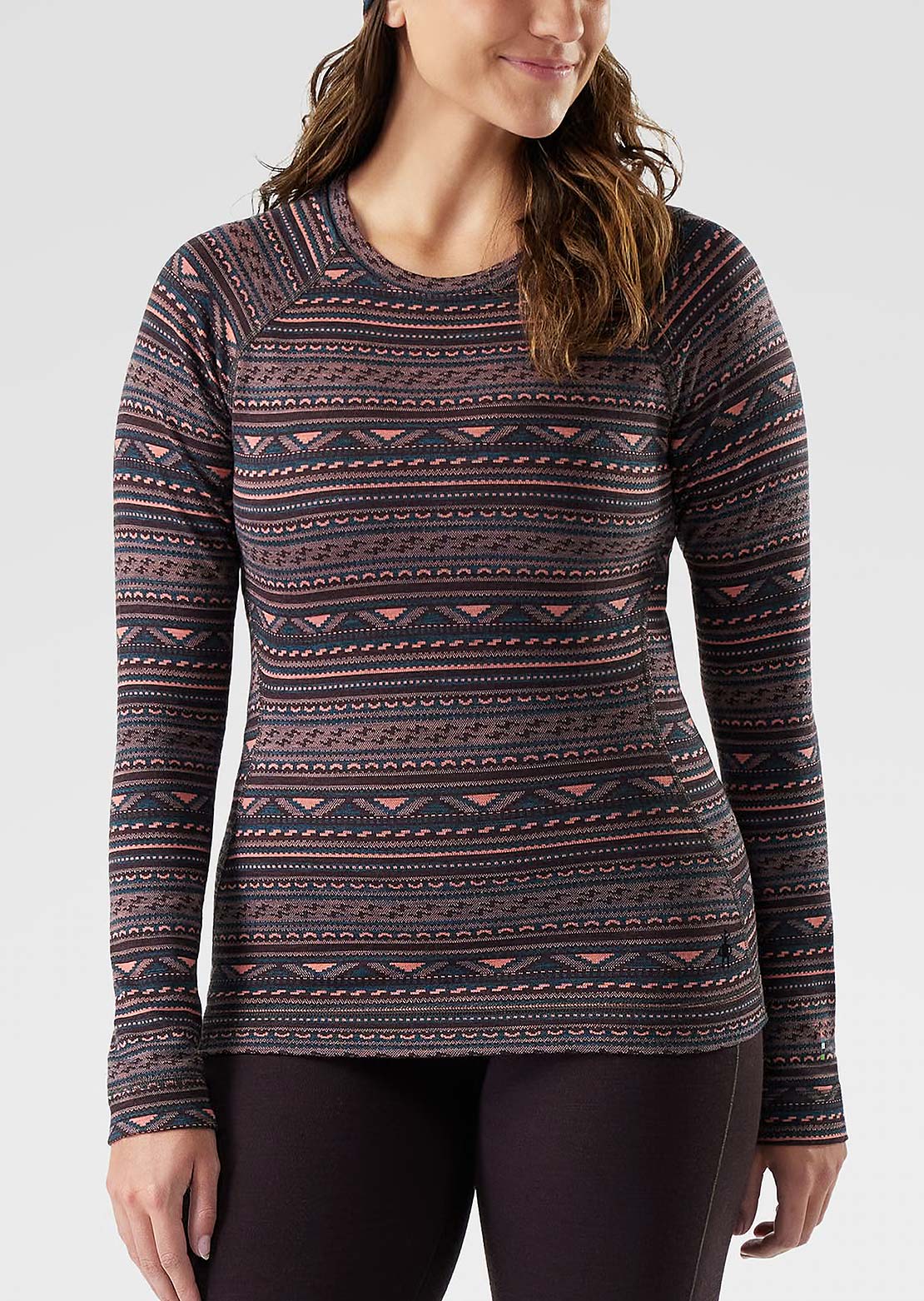 Smartwool Women's Classic Thermal Merino 250 Crew Base Layer Top Coral Reef Summit Soul
