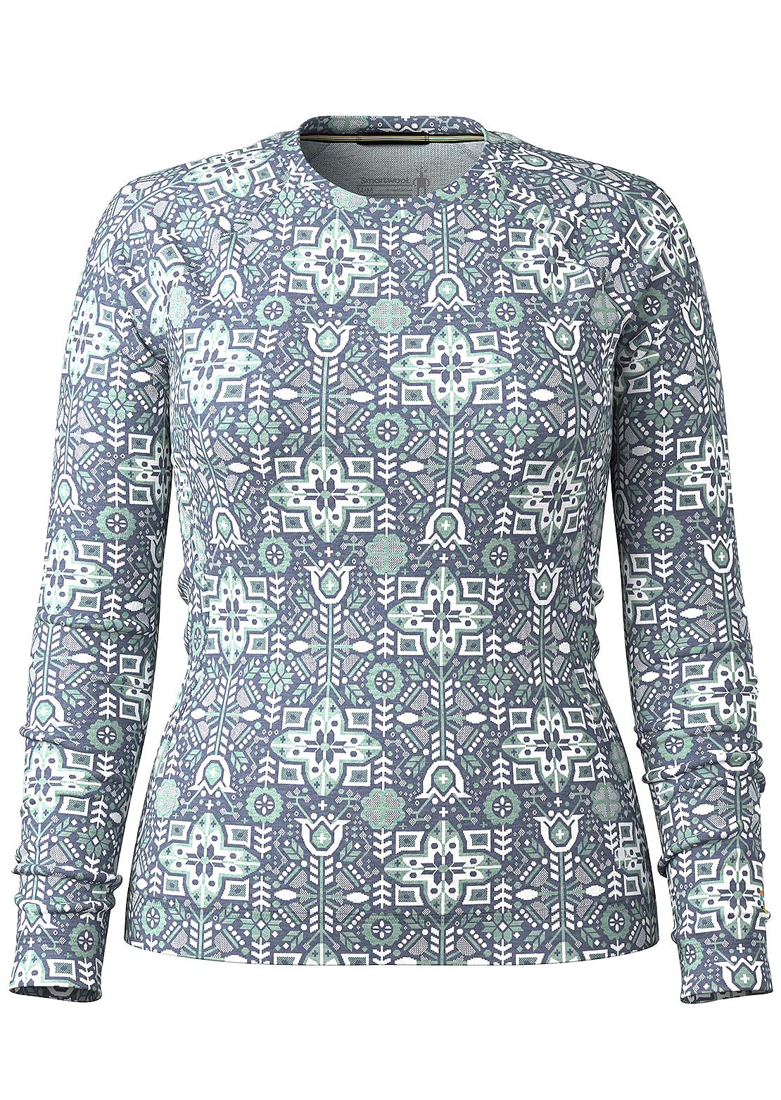 Smartwool Women's Classic Thermal Merino 250 Crew Base Layer Top Nightfall Deco Floral