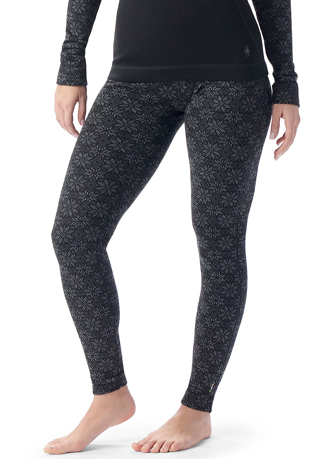 Smartwool Women&#39;s Classic Thermal Merino Base Layer Bottom Black Digi Snow