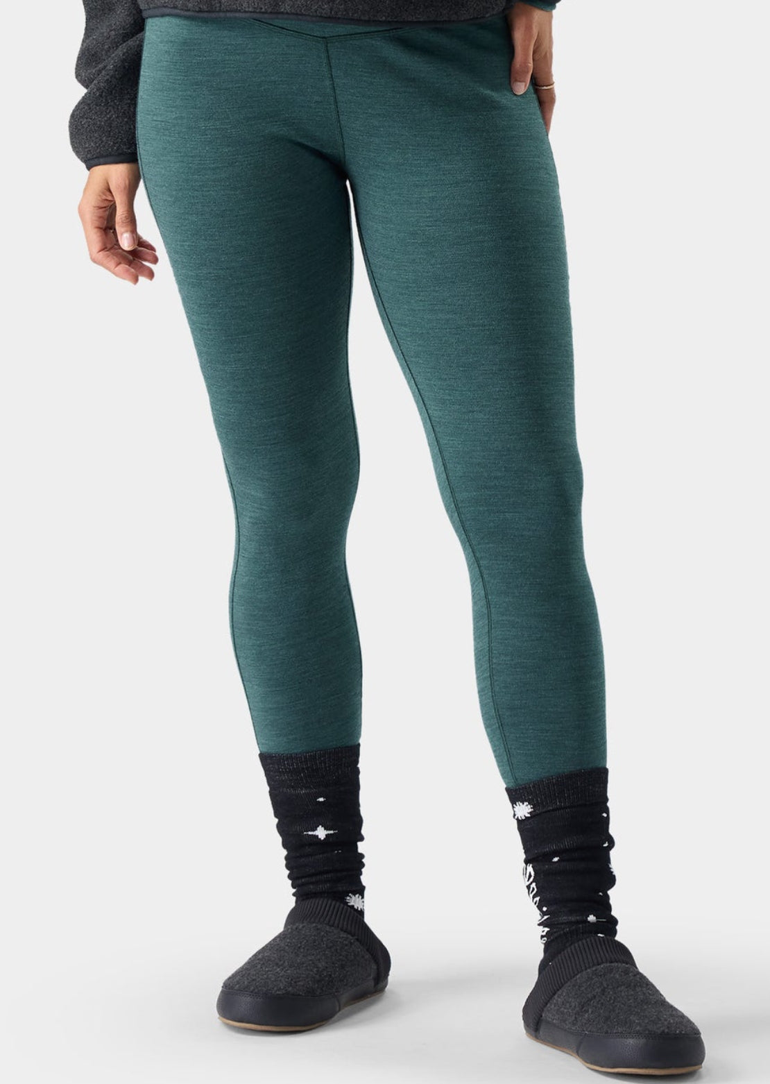 Smartwool Women's Classic Thermal Merino Base Layer Boxed Bottom Dark Teal Heather