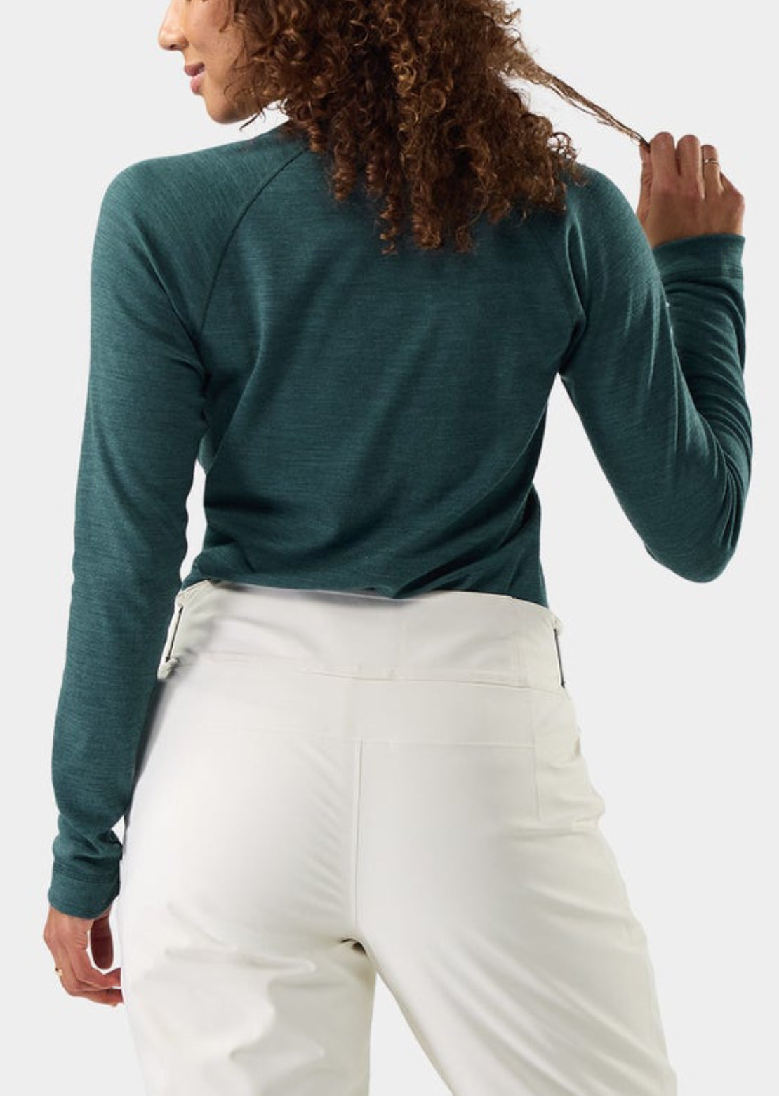 Smartwool Women's Classic Thermal Merino Crewneck Boxed Base Layer Top Dark Teal Heather