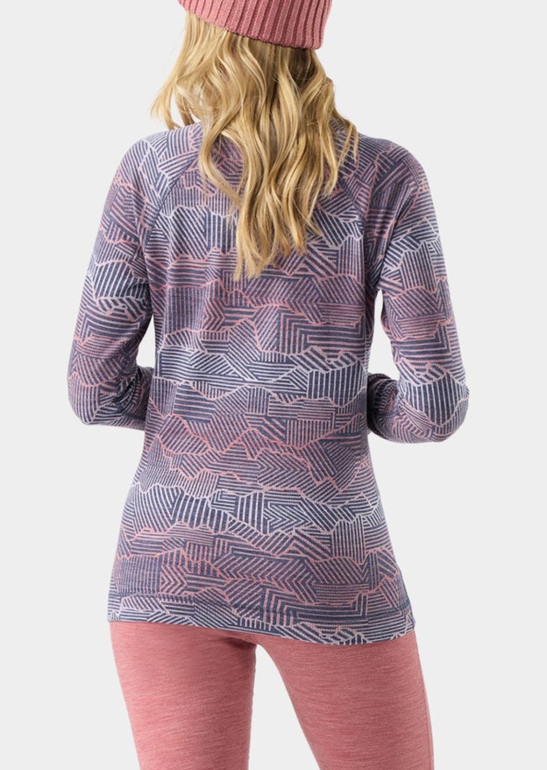 Smartwool Women's Classic Thermal Merino Crewneck Boxed Base Layer Top Nightfall Linear Peaks