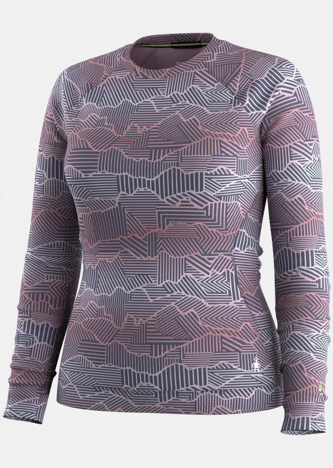 Smartwool Women's Classic Thermal Merino Crewneck Boxed Base Layer Top Nightfall Linear Peaks