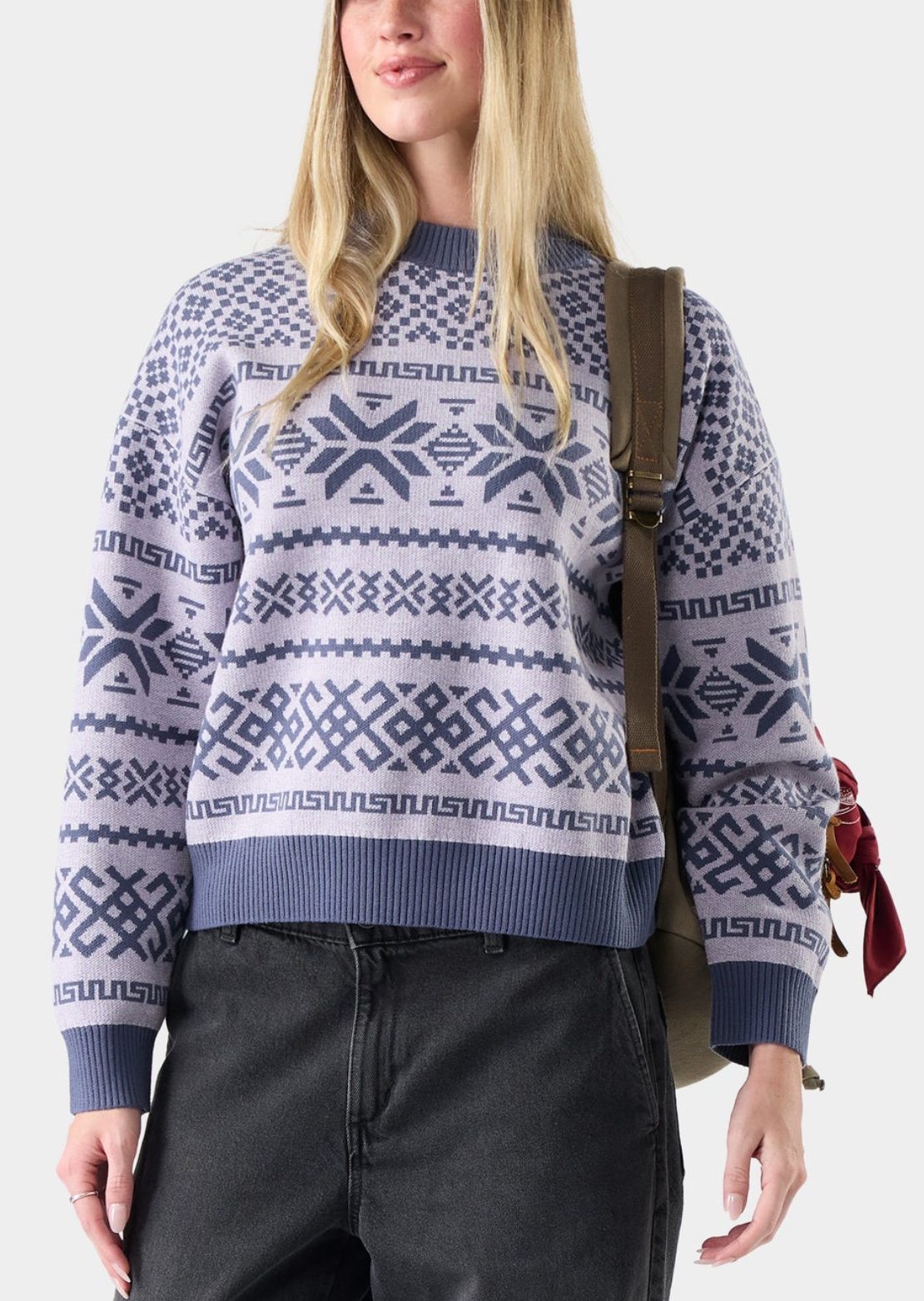 Smartwool Women's Edgewood Heritage Crewneck Sweater Icy Lavender Heather