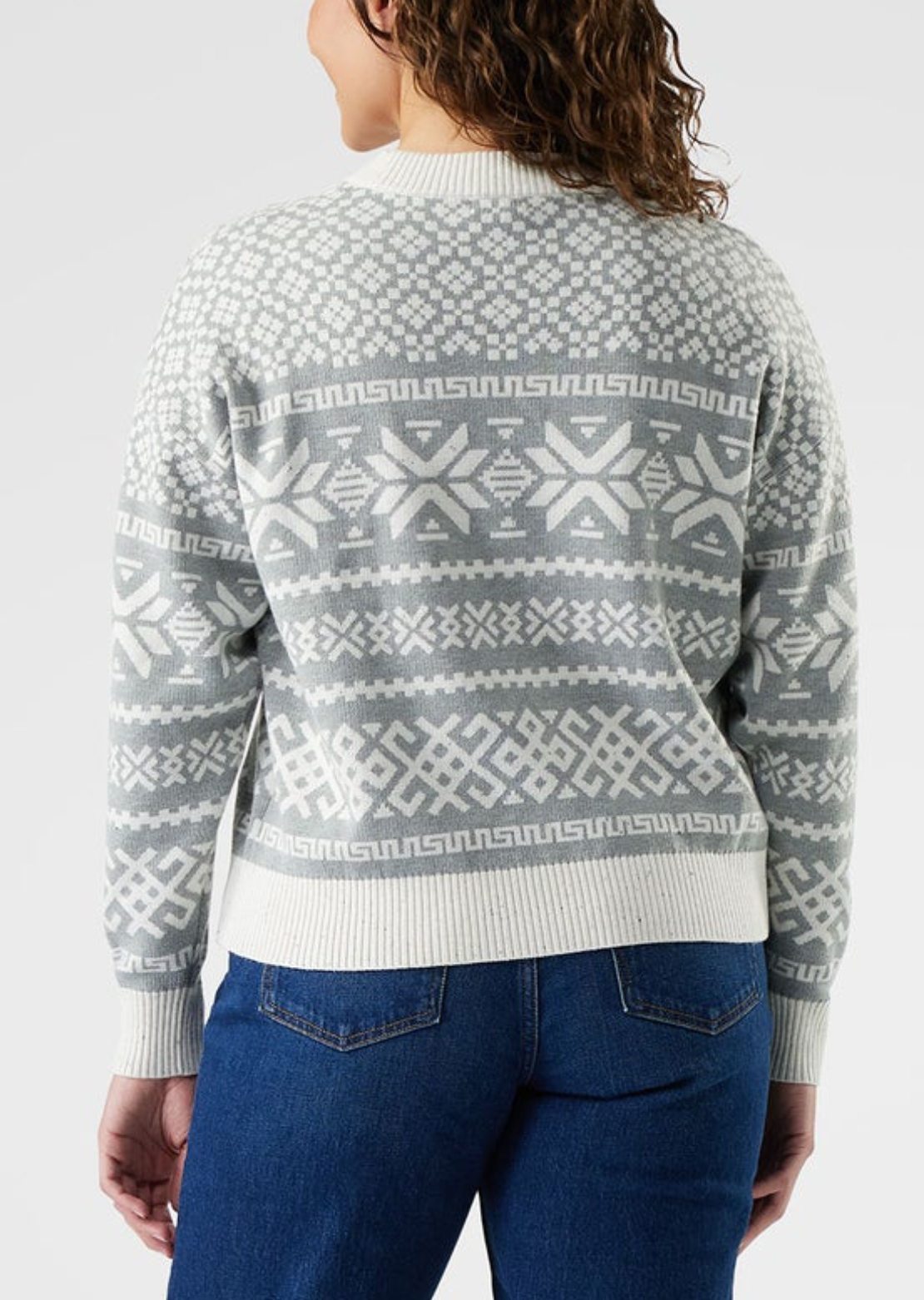 Smartwool Women's Edgewood Heritage Crewneck Sweater Light Gray
