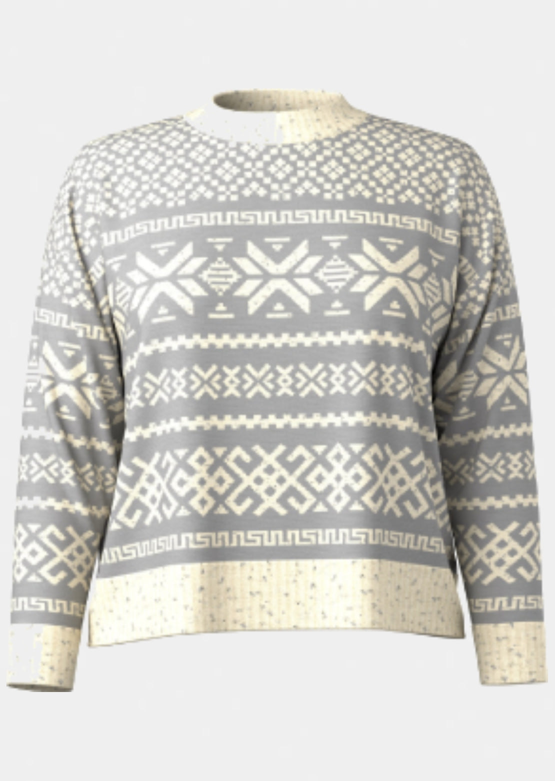 Smartwool Women's Edgewood Heritage Crewneck Sweater Light Gray