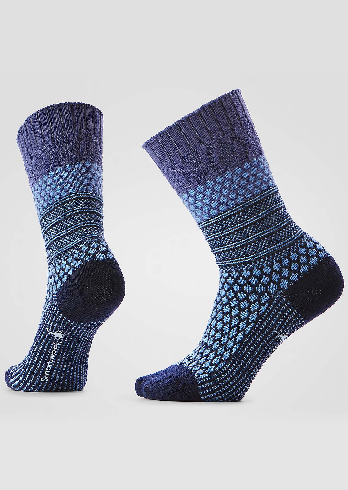 Smartwool Women's Everyday Cozy Popcorn Cable Crew Socks Serene Blue
