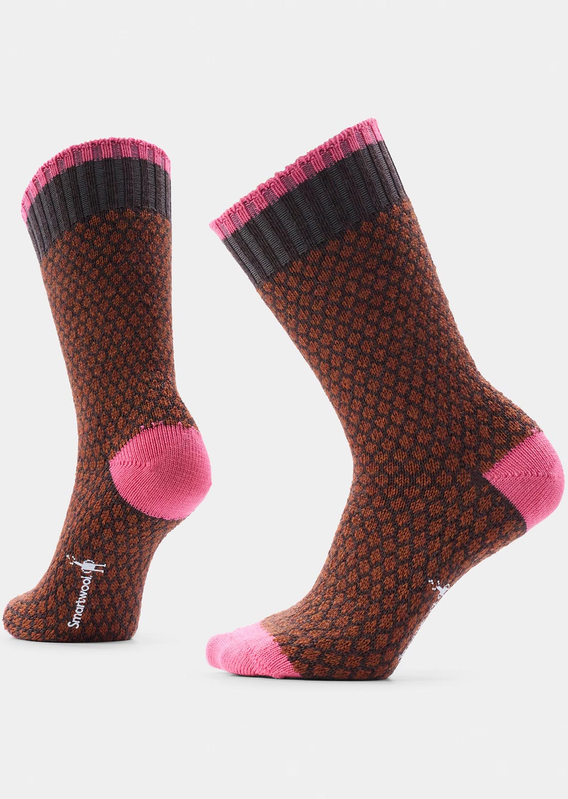 Smartwool Women's Everyday Cozy Popcorn Polka Dot Crew Socks Chestnut