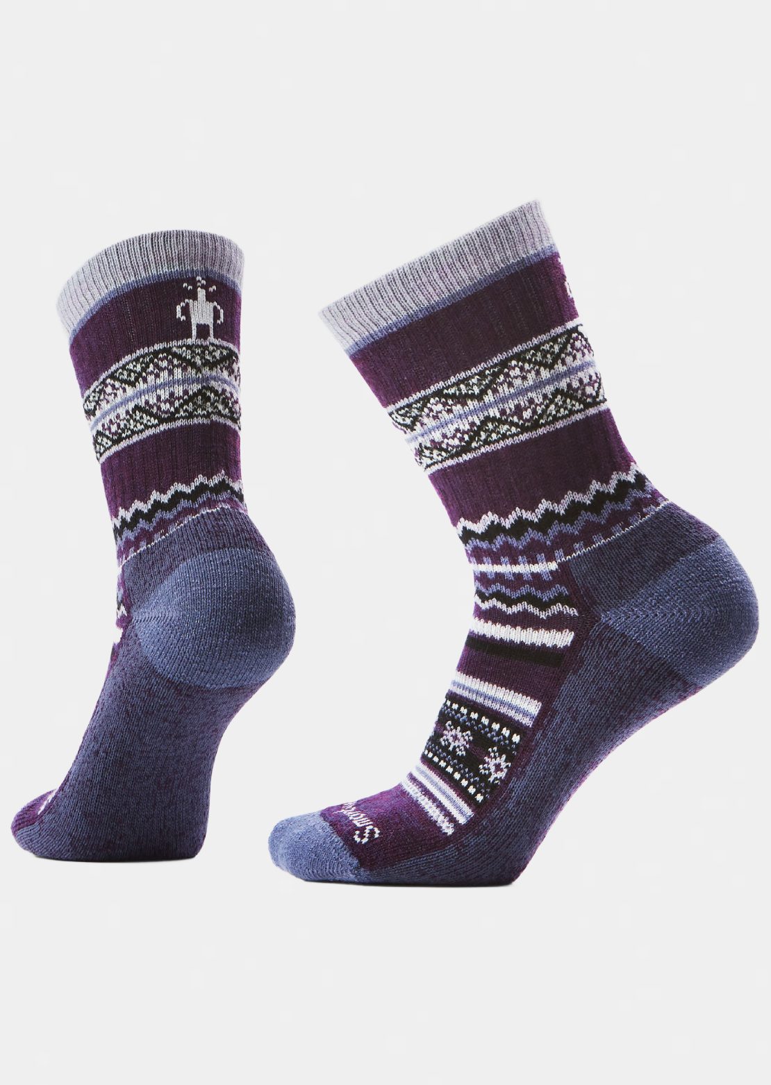 Smartwool Women's Everyday Cozy Snowed In Sweater Crew Socks Chalk Violet