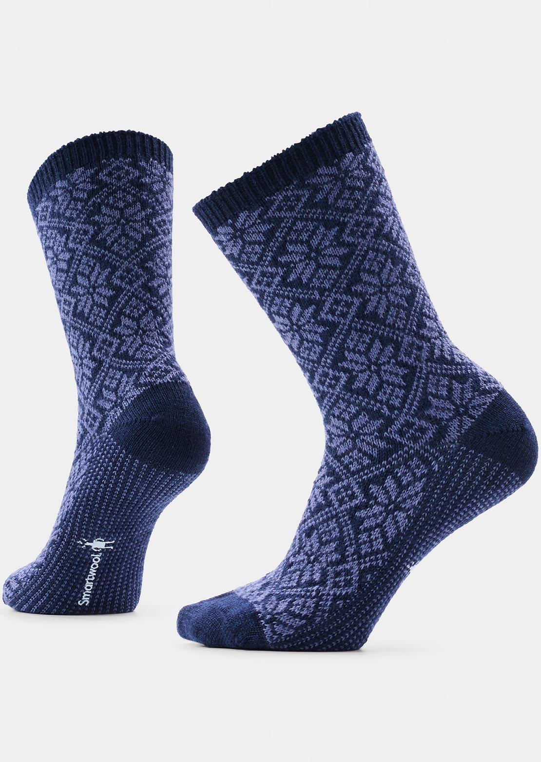 Smartwool Women's Everyday Cozy Traditional Snowflake Crew Socks Deep Navy