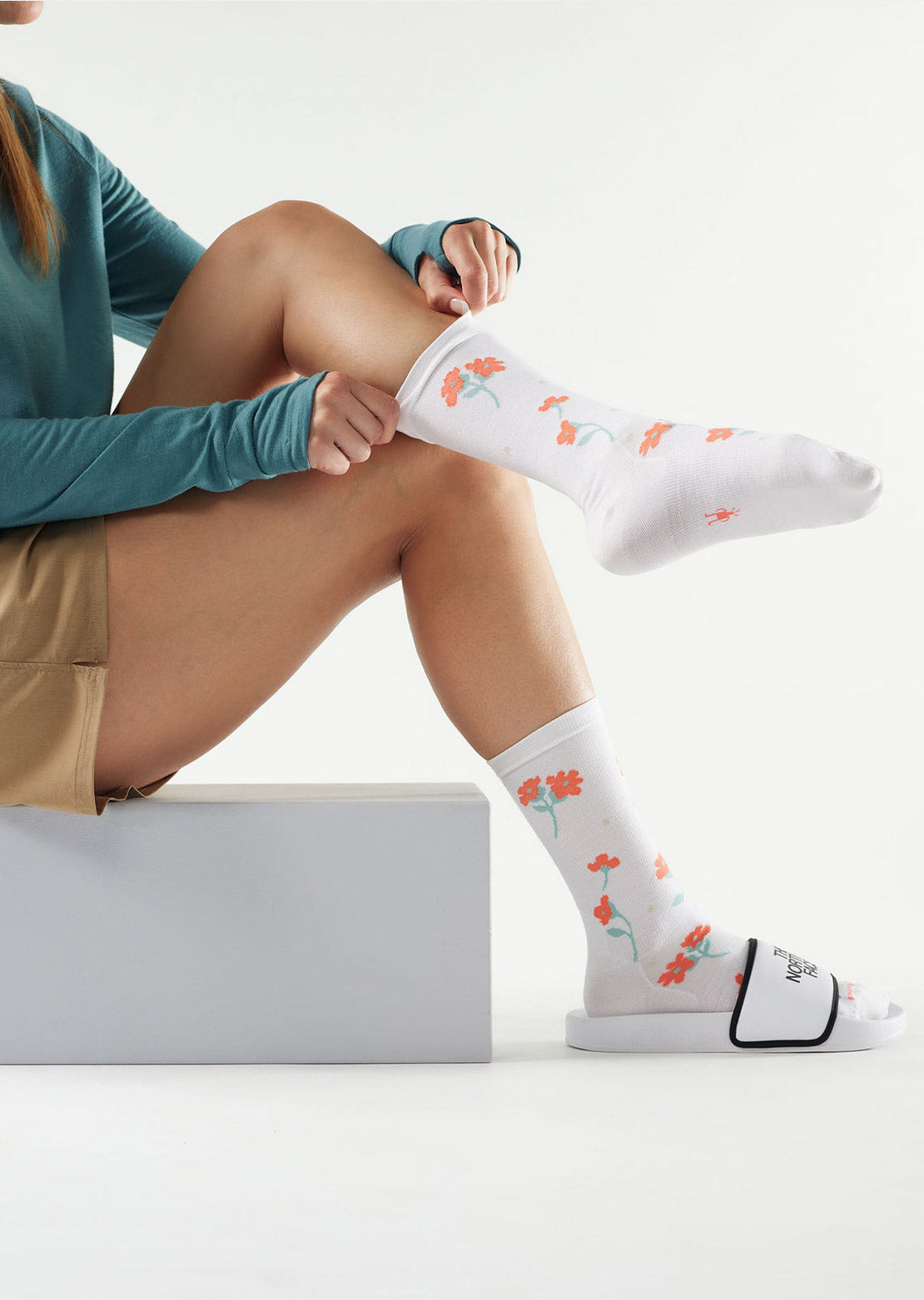 Smartwool Women's Everyday Garden Gala Crew Socks White