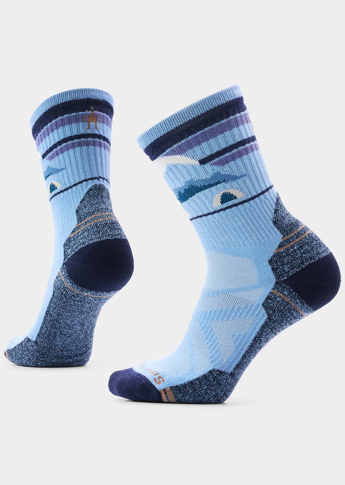 Smartwool Women's Hike Light Cushion Mountain Moon Crew Socks Serene Blue