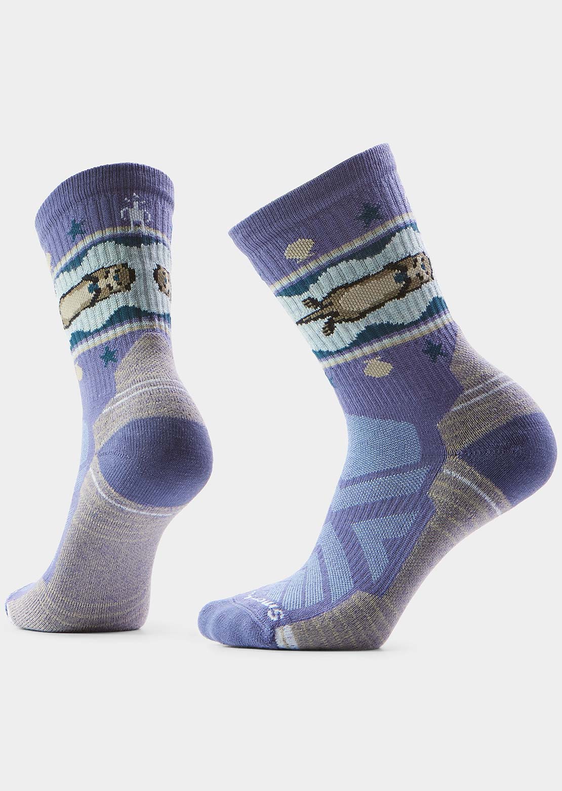 Smartwool Women's Hike Light Cushion Otter Float Crew Socks Nightfall Blue