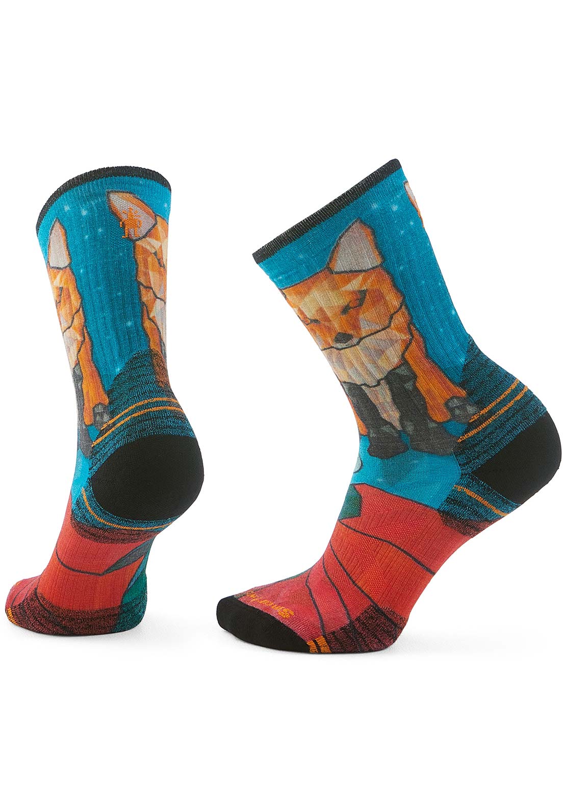 Smartwool Women&#39;s Hike Targeted Cushion Geo Fox Print Crew Socks