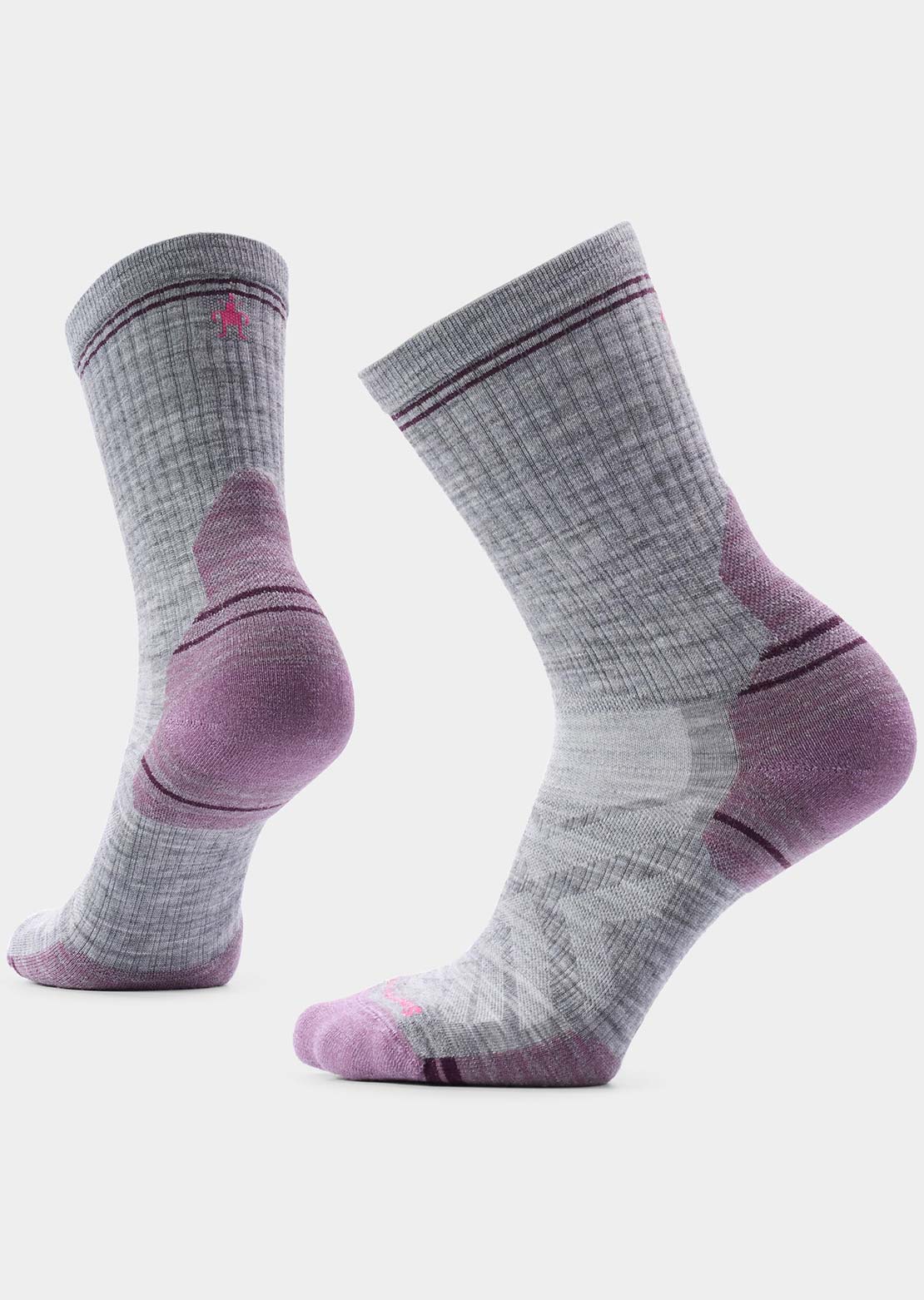 Smartwool Women's Hike Targeted Cushion Mid Crew Socks Light Gray