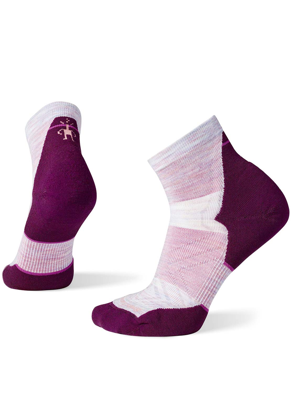 Smartwool Women&#39;s Run Targeted Cushion Ankle Socks Purple Eclipse